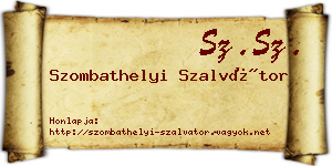 Szombathelyi Szalvátor névjegykártya